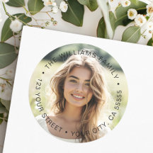 Etiqueta de la dirección de retorno de la graduaci