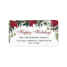 Etiqueta de la dirección de retorno de los Navidad