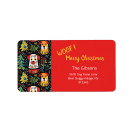 Etiqueta de la dirección de retorno de los perros 