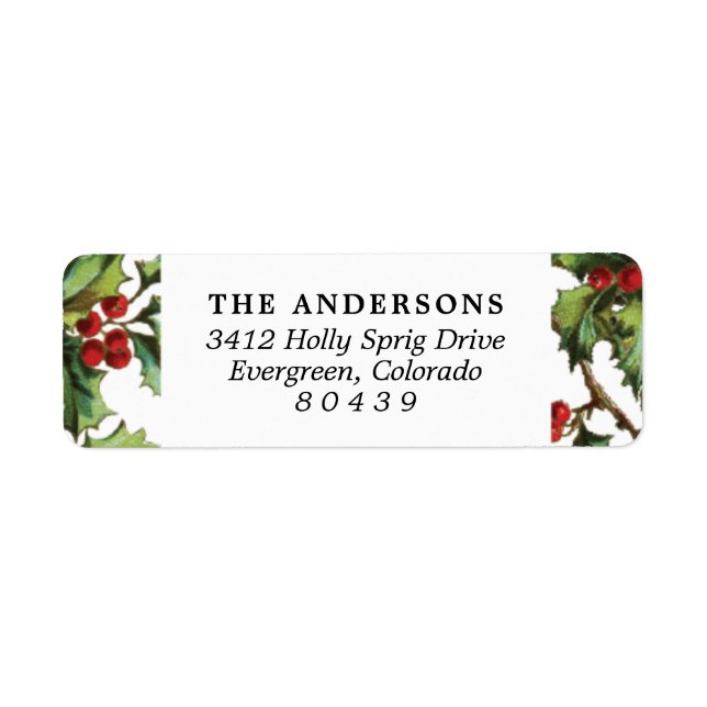 Etiqueta de la dirección de retorno de Navidades d (Frente)