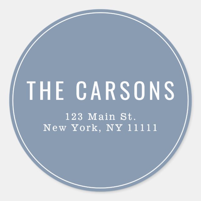 Etiqueta de la dirección de retorno de redondeo si (Anverso)