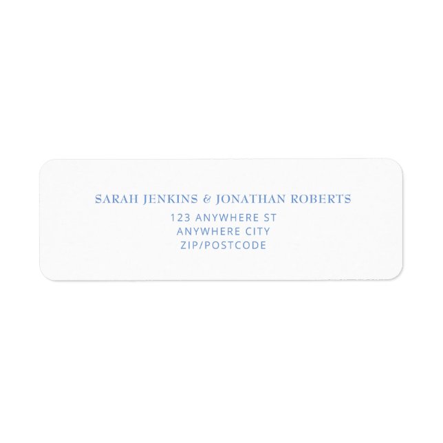 Etiqueta de la dirección de retorno de SARAH Moder (Frente)