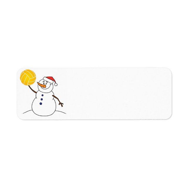 Etiqueta de la dirección de retorno de Snowman en  (Frente)