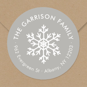 Etiqueta de la dirección de retorno del círculo de