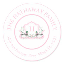 Etiqueta de la dirección de retorno del Escudo del