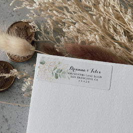 Etiqueta de la dirección de retorno del follaje ve