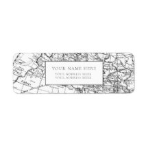 ETIQUETA DE LA DIRECCIÓN DE RETORNO DEL MAPA MUNDI