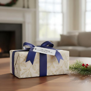 etiqueta de la dirección de retorno elegante y mod