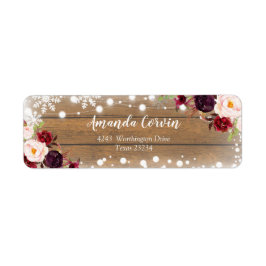 Etiqueta de la dirección de retorno romántica de f