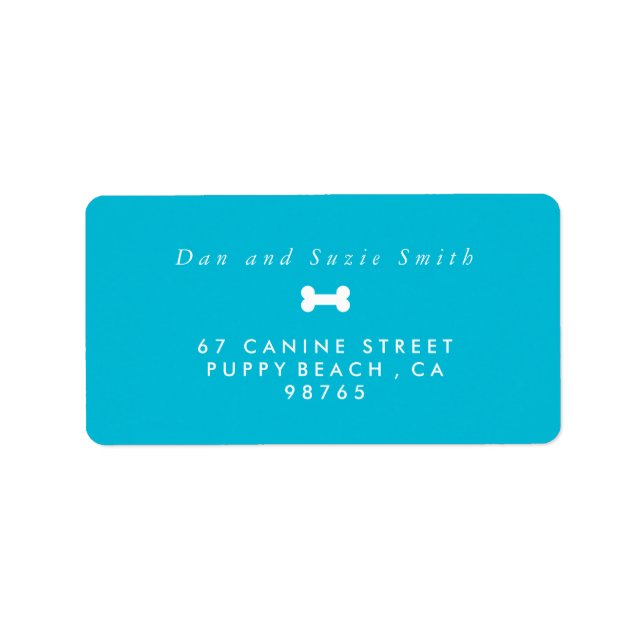 Etiqueta de la dirección de vacaciones óseas de Añ (Frente)