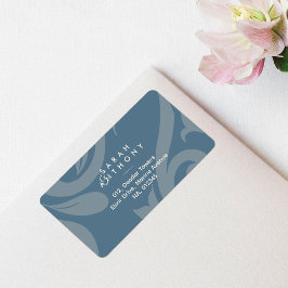 Etiqueta de la dirección del Boda clásico Verde az