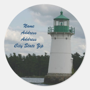 Etiqueta de la dirección del faro de amor