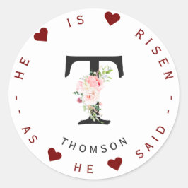 Etiqueta de la dirección del monograma floral salv