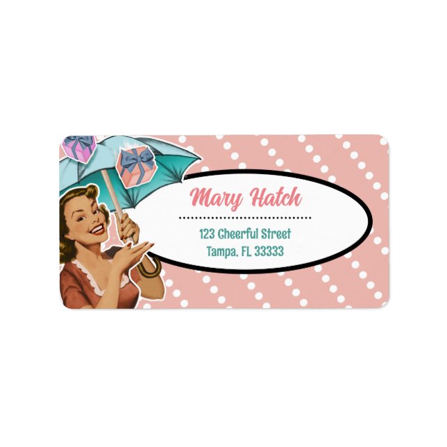 Etiqueta de la dirección del paraguas de la ducha  (Frente)