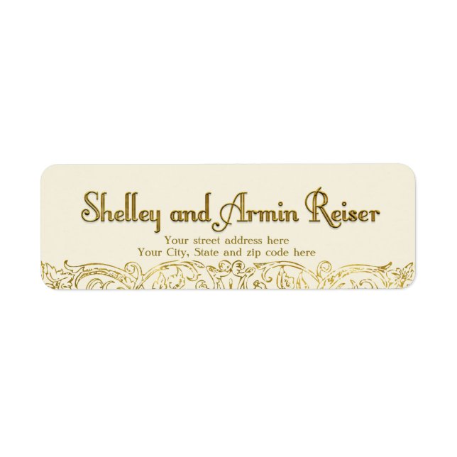 Etiqueta de la dirección del personalizado Shelley (Frente)