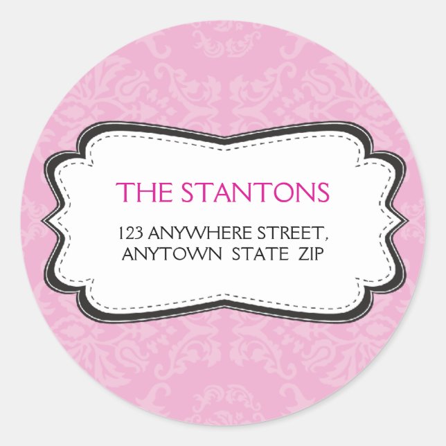 ETIQUETA DE LA DIRECCIÓN PERSONALIZADA :: damasco  (Anverso)