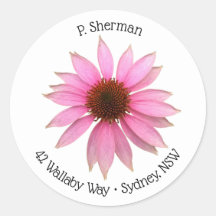 Etiqueta de la dirección redonda del luminoso viol