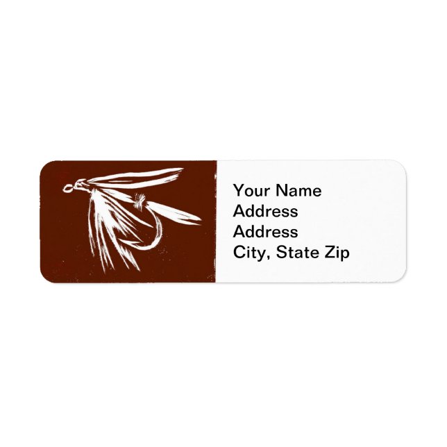 Etiqueta de la dirección "Vuelo húmedo en marrón"  (Frente)