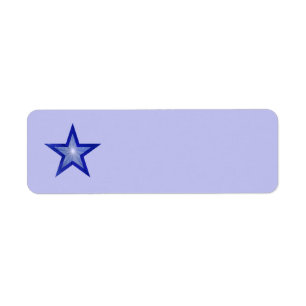 Etiqueta de la Estrella Azul oscura pálida