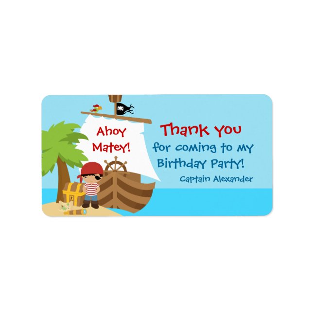 Etiqueta de la etiqueta de favor de cumpleaños de  (Frente)