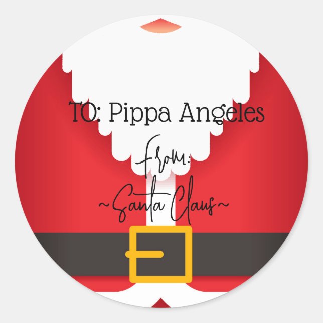 Etiqueta de la etiqueta de regalo de los Navidades (Anverso)