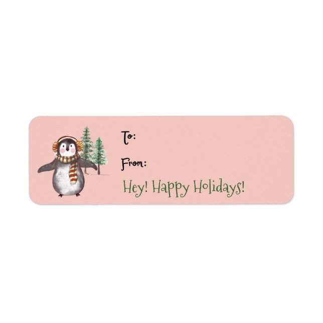 Etiqueta de la etiqueta de regalo de los Navidades (Frente)