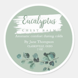 Etiqueta de la goma de mascar Eucalyptus