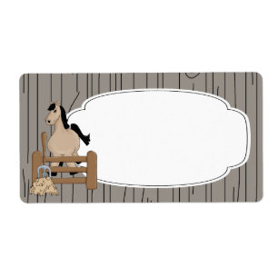 Etiqueta de la granja del caballo