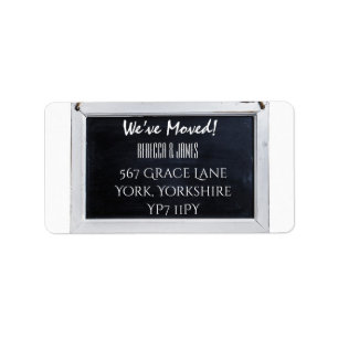 Etiqueta de la Invitación de direcciones movidas