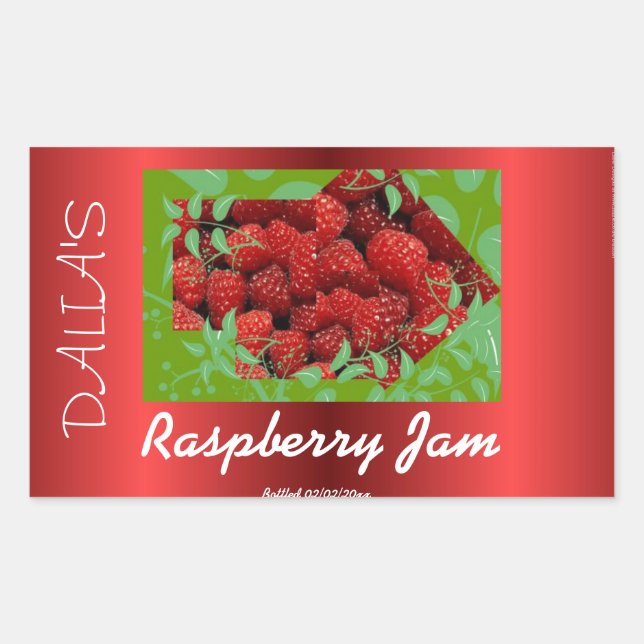 Etiqueta de la jamba raspberry (Anverso)