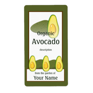 Etiqueta de la jardinera de aguacate
