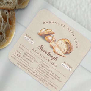 Etiqueta de la ley casera Sourdough