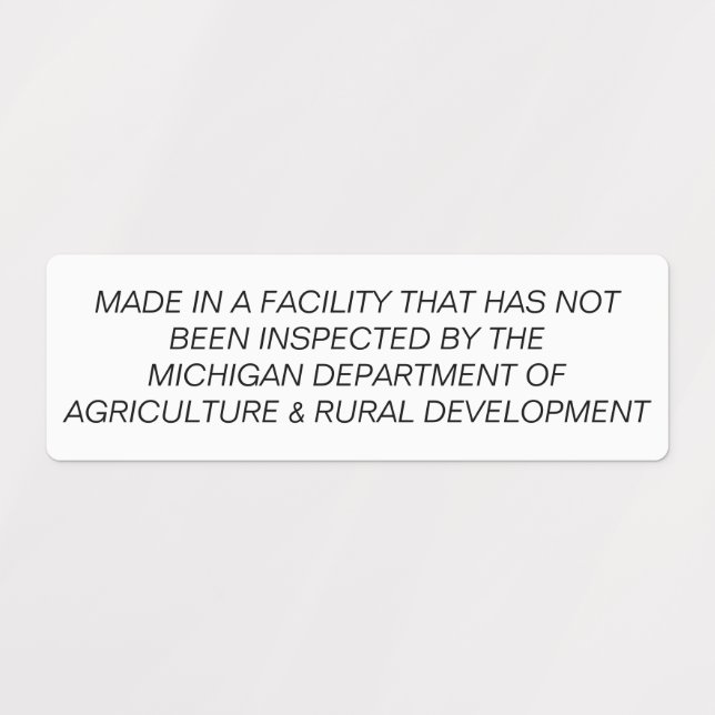 Etiqueta de la ley de algodón (Diseño 1)