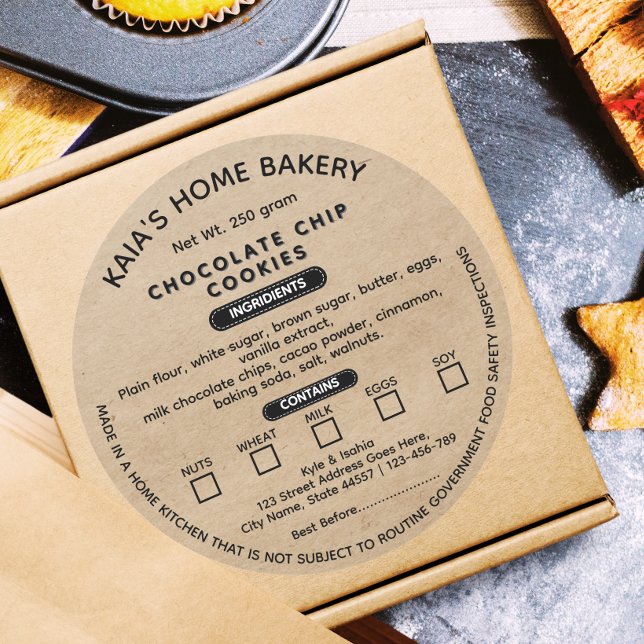 Etiqueta de la ley de cabaña de galletas rusticas (Subido por el creador)