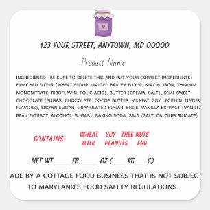 Etiqueta de la ley de la cabaña de Maryland para e