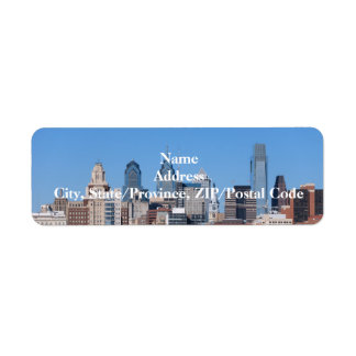 Etiqueta de la línea de Skyline de Fildadelfia