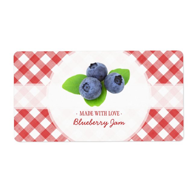 Etiqueta de la mermelada de Blueberry (Frente)