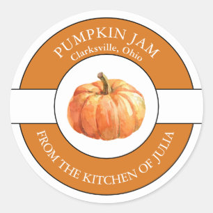 Etiqueta de la mermelada de calabaza