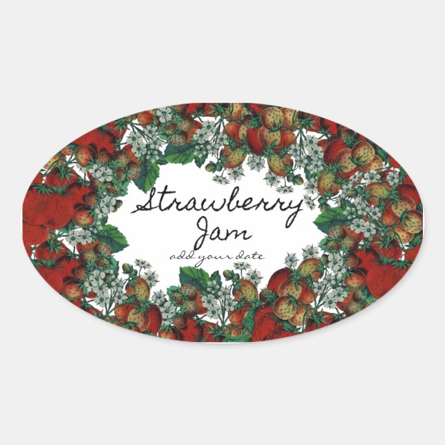 Etiqueta de la mermelada de fresa casera (Anverso)