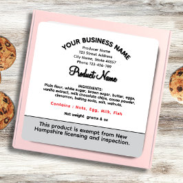 Etiqueta de la nueva ley de la cabaña de Hampshire