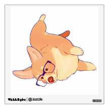 Etiqueta de la pared del rollo del Corgi
