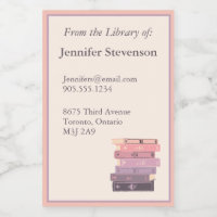 Etiqueta de la placa de biblioteca