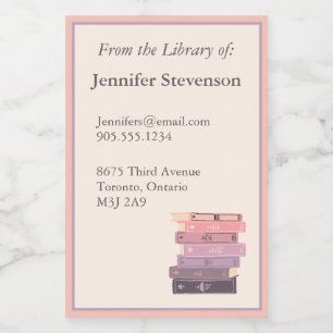 Etiqueta de la placa de biblioteca