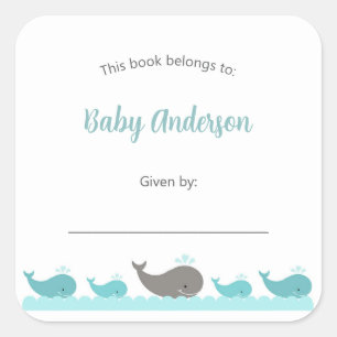 Etiqueta de la placa de la biblioteca para niños d