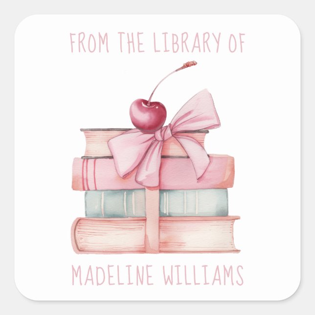 Etiqueta de la placa de libro de la biblioteca de  (Anverso)