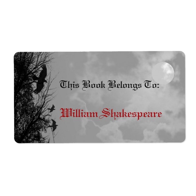 Etiqueta de la placa de Personalizado de Halloween (Frente)