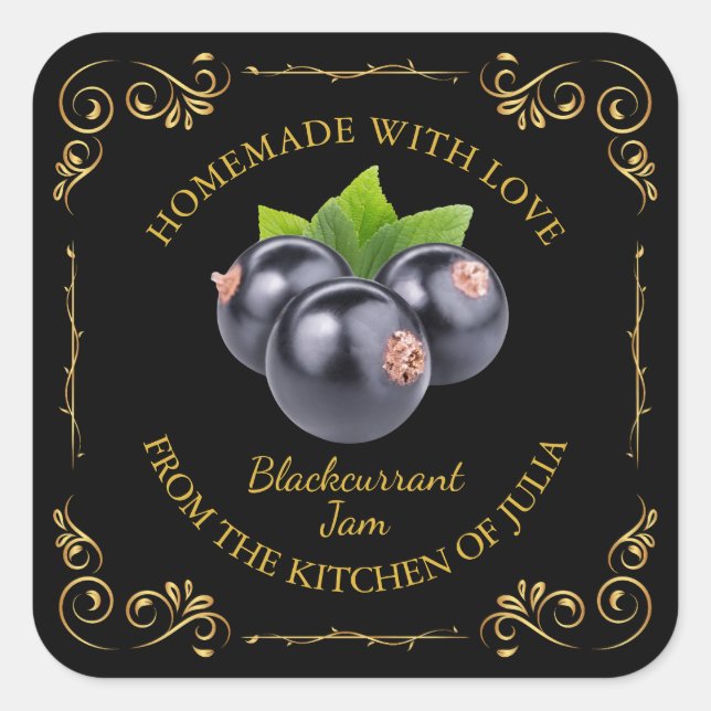 Etiqueta de la plaza de la mermelada casera de las (Anverso)