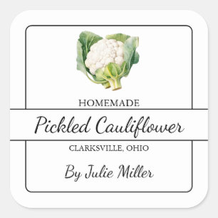 Etiqueta de la plaza del Cauliflower casera