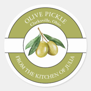 Etiqueta de la polla de oliva