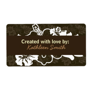 Etiqueta de la receta del chocolate hibiscus/Goodi